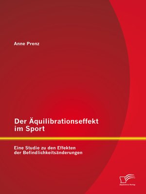 cover image of Der Äquilibrationseffekt im Sport